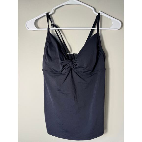 Athleta Women's Black Twist Up Tankini Top Size Small - Picture 1 of 5
